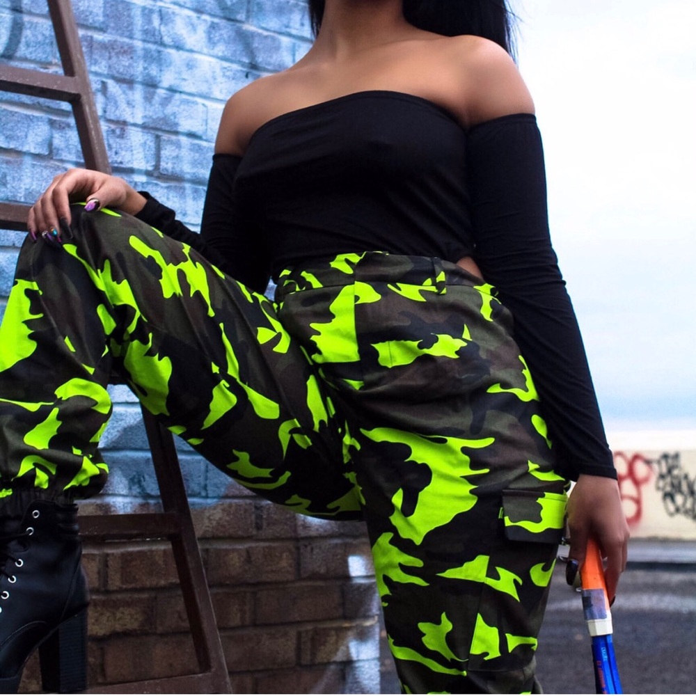 Neon Green Camo pants